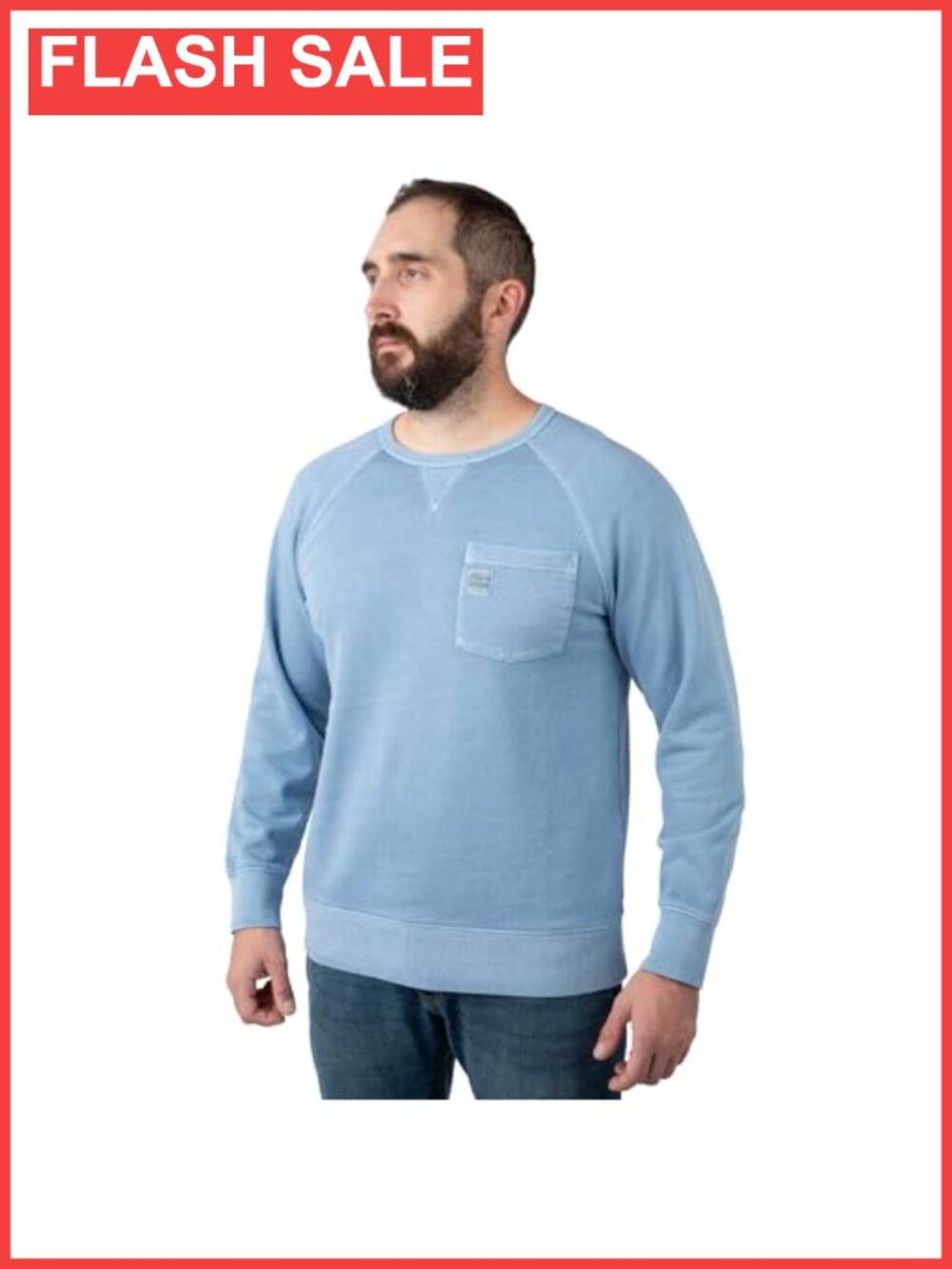 Men's Garment Dyed French Terry Crewneck Pullover Sweater